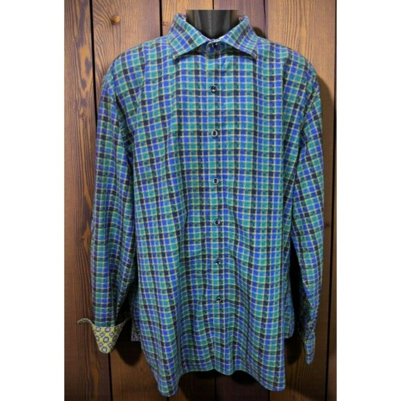 Robert Graham Mens Shirt 2XL Classic Fit Vibrant Contrast Details - Picture 1 of 8